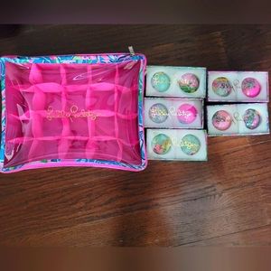 Euc Lilly ornament full set and organizer bag